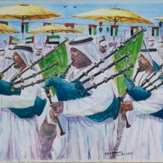 UAE Cultural Celebration With Bagpipes